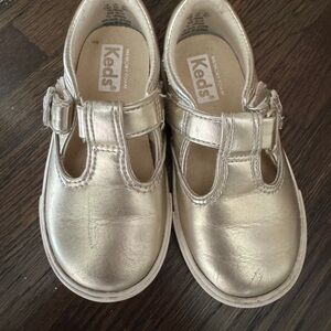 Keds Kids Metallic Gold Dress Shoes 5.5w